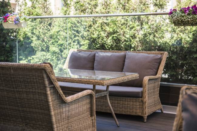 "Гляссе" диван трехместный из искусственного ротанга, цвет соломенный "Гляссе" диван трехместный из искусственного ротанга, цвет соломенный