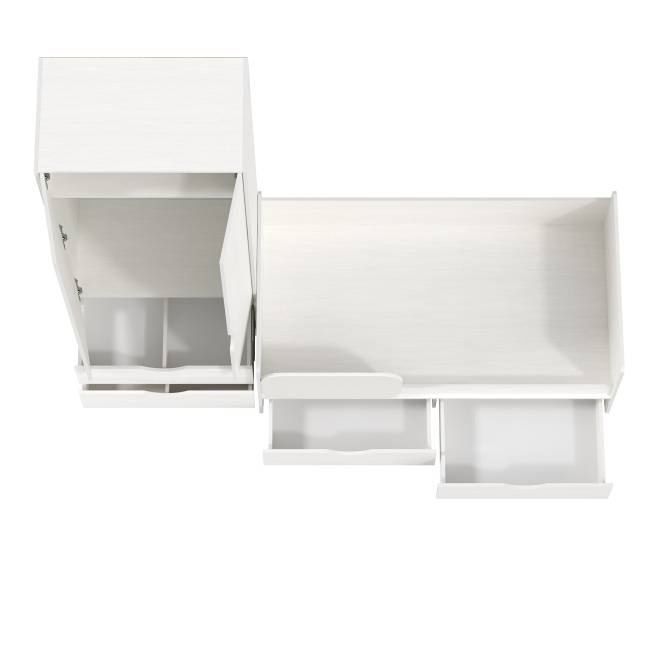 Кровать детская с ящиками со шкафом Уна цвет белый Кровать детская с ящиками со шкафом Уна цвет белый