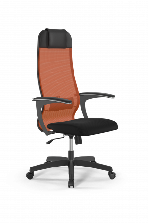 Кресло Sit 10 B1-111U - X2+UMF(X1) /Ub00/Wh00/U0mL-b(M09.B02.G15.W01), оранжевый-черный