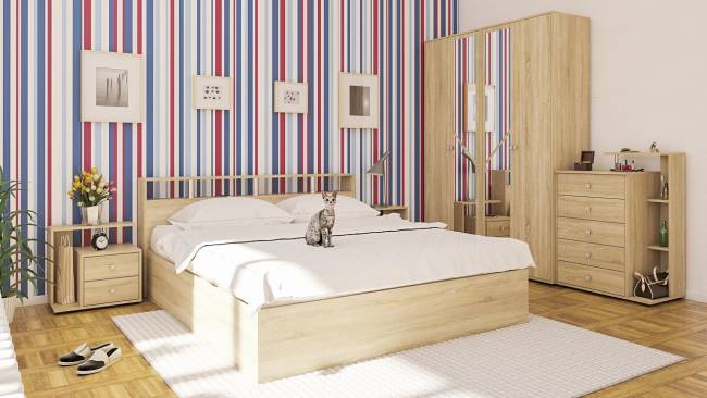 Кровать Камелия 1800 цвет дуб сонома