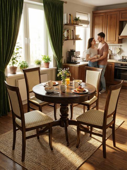 Стол обеденный Моро 04 раздвижной орех 100/140*100