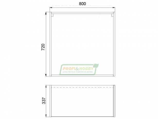 Шкаф (корпус) 800х340х720
