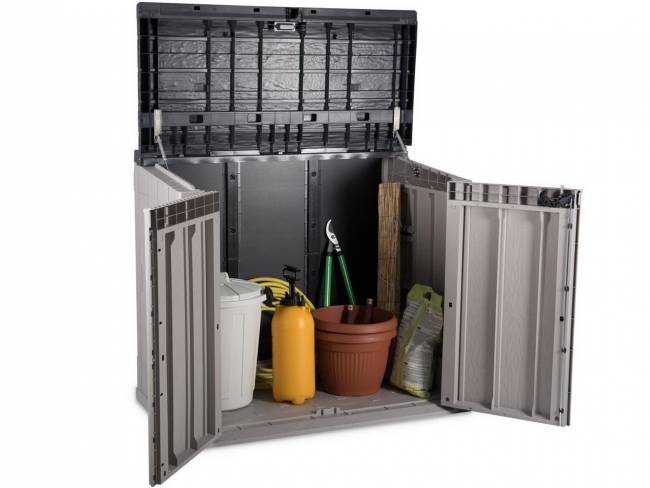 Ящик пластиковый TOOMAX Wood Style 842л СЕРЫЙ/КОРИЧНЕВЫЙ