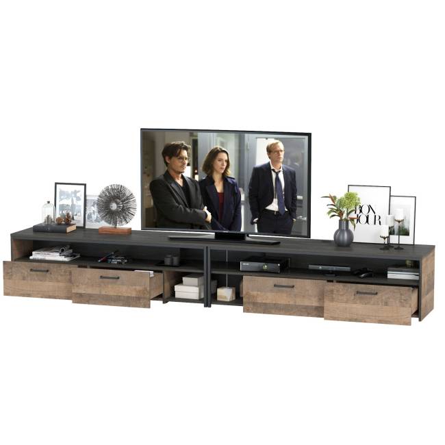 Две ТВ-Тумбы Трувор цвет дуб гранж песочный/интра