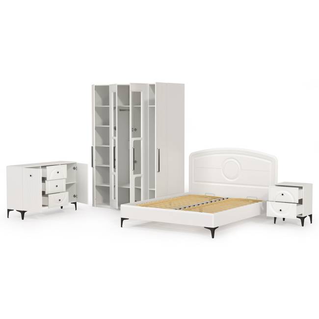 Валенсия Спальня № 31 цвет белый шагрень