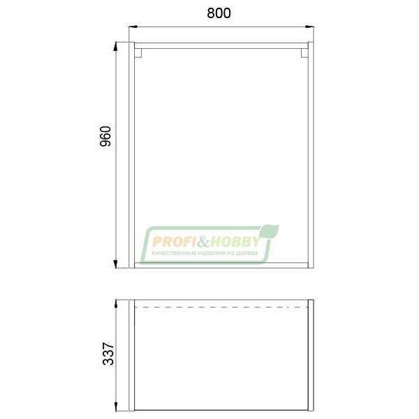 Шкаф (корпус) 800х340х960
