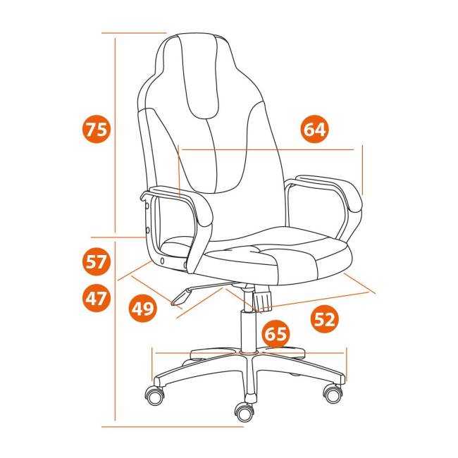 Кресло NEO 2 (22) кож/зам, черный, 36-6 черный кож/зам Кресло NEO 2 (22) кож/зам, черный, 36-6 черный кож/зам