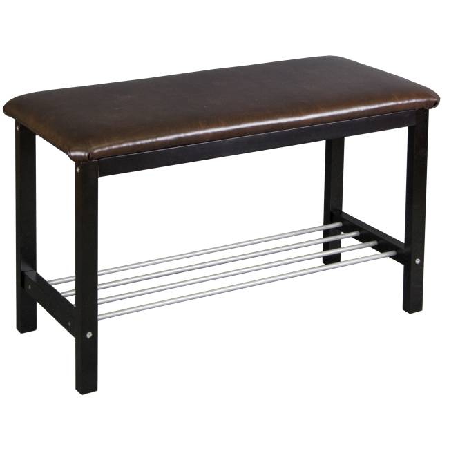 Банкетка Фабио венге/экокожа коричневый