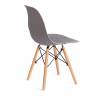 Стул CINDY (EAMES) (mod. 1801) дерево бук/металл/сиденье пластик, 45x51x82 см, Light grey (светло-серый) (Комплект из 4 шт.) светло-серый