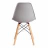 Стул CINDY (EAMES) (mod. 1801) дерево бук/металл/сиденье пластик, 45x51x82 см, Light grey (светло-серый) (Комплект из 4 шт.) светло-серый