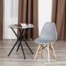 Стул CINDY (EAMES) (mod. 1801) дерево бук/металл/сиденье пластик, 45x51x82 см, Light grey (светло-серый) (Комплект из 4 шт.) светло-серый