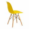 Стул CINDY (EAMES) (mod. 001) дерево бук/металл/сиденье пластик, 51x46x82см, желтый/yellow (Комплект из 4 шт.)