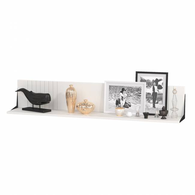 Валенсия стенка в гостиную № 66 цвет белый шагрень