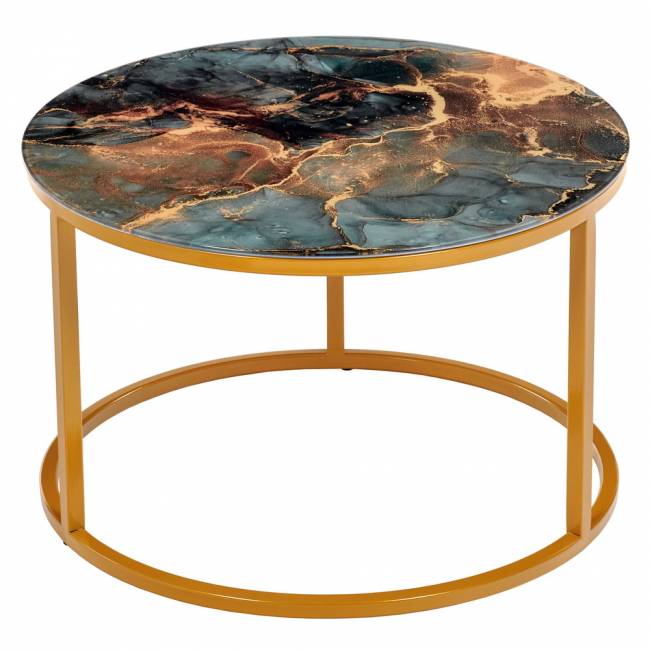 Набор кофейных столиков Tango космический с ножками матовое золото, 2шт Набор кофейных столиков Tango космический с ножками матовое золото, 2шт