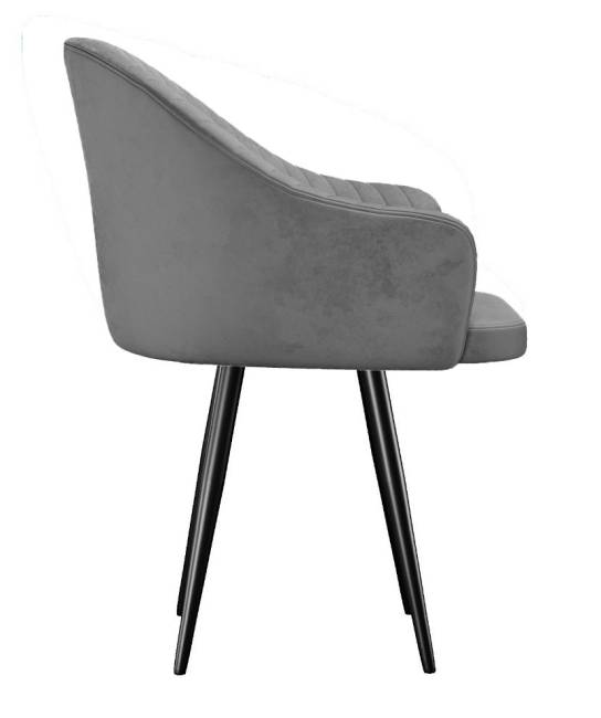 Стул DikLine 439 поворотный, C56 серый, ножки черные Стул DikLine 439 поворотный, C56 серый, ножки черные