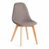 Стул CINDY SOFT (mod. C1021F1-1) фактурный велюр/дерево бук, 55 х 48 х 83 см, Серый LY1701-26 / натуральный (Комплект из 4 шт.) серый