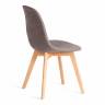 Стул CINDY SOFT (mod. C1021F1-1) фактурный велюр/дерево бук, 55 х 48 х 83 см, Серый LY1701-26 / натуральный (Комплект из 4 шт.) серый