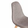 Стул CINDY SOFT (mod. C1021F1-1) фактурный велюр/дерево бук, 55 х 48 х 83 см, Серый LY1701-26 / натуральный (Комплект из 4 шт.) серый