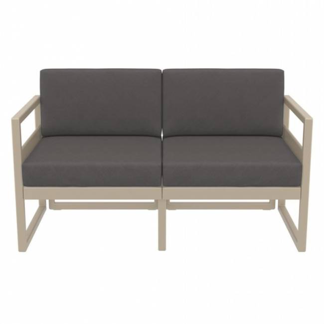 Комплект пластиковой мебели Mykonos бежевый, темно-серый