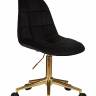 Офисное кресло для персонала DOBRIN MONTY GOLD, чёрный велюр (MJ9-101)