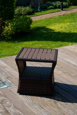 Столик из искусственного ротанга Бордо, коричневый