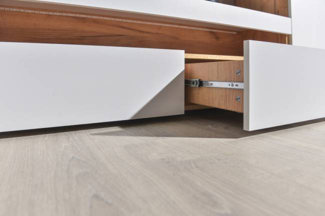 Гостиная Альба № 2 цвет дуб крафт золотой/белый премиум