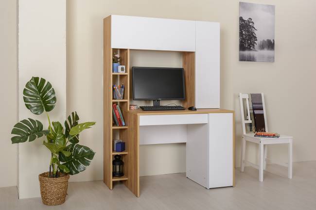 Стол компьютерный Комфорт 12.71 цвет дуб золотой/белый Стол компьютерный Комфорт 12.71 цвет дуб золотой/белый