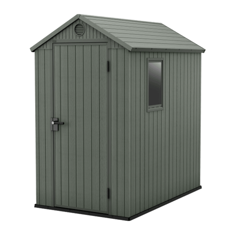 Сарай "Дарвин 4х6" (размеры 118 х 184 см), зеленый