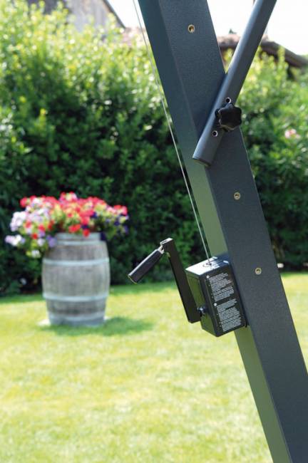 Зонт профессиональный 3х3 м Leonardo Braccio антрацит, слоновая кость 3000х3000 мм