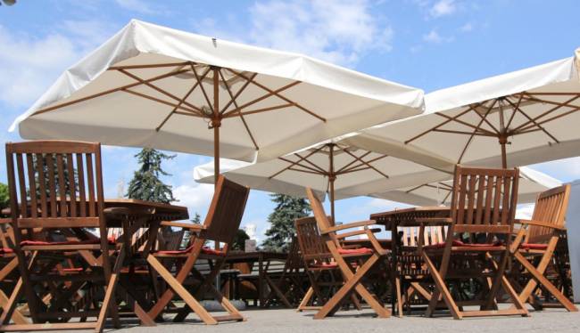 Зонт профессиональный 3х3 м Palladio Standard натуральный, слоновая кость 3000х3000 мм